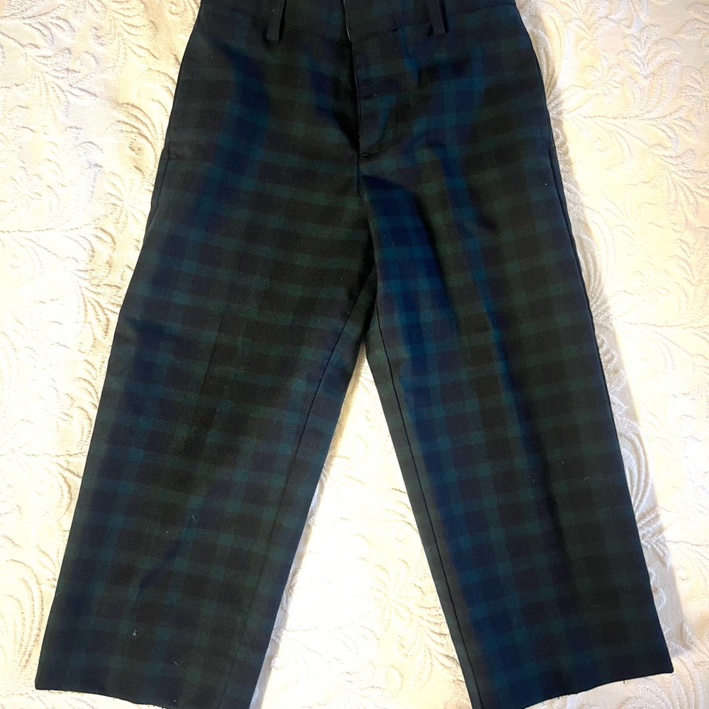 Plaid Wide-Leg Pants